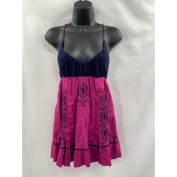 Free People vintage archives magenta pink babydoll tunic tank - Picture 4 of 4